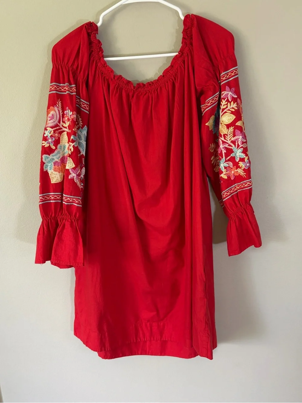NWT Free People Fleur Du Jour Embroidered Mini Dress Large